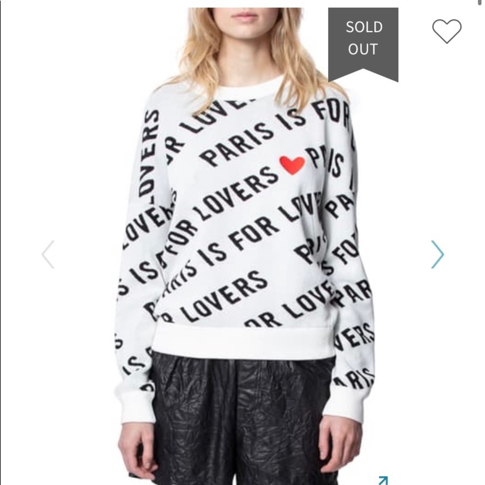 Zadig & Voltaire Anouk Lovers Crew Neck Pullover